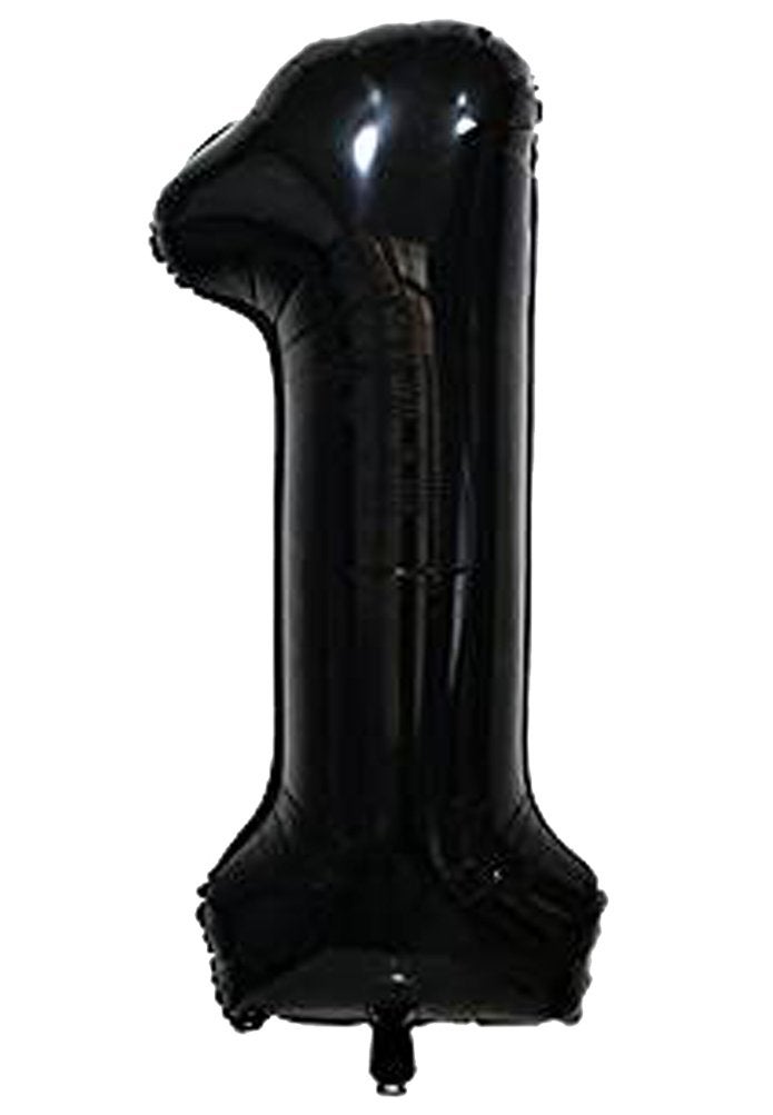 Tellpet Black Number 1 Balloon, 40 Inch - Image 1